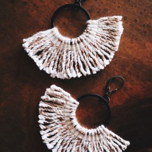 [ Bone ] Fan-Basket Earrings