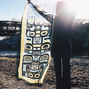 [ Silk Chiffon ] Chilkat Totem Scarf